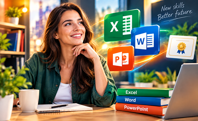 Онлайн курсове по компютърна грамотност, Excel, Word и Powerpoint, от Urocite - 4 курса с 12 месечен достъп и възможност за сертификат